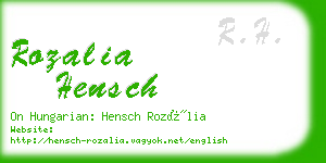 rozalia hensch business card